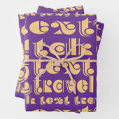 Talk Text Travel Lila Geschenk Geschenkpapier Set (Beispiel)