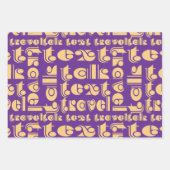Talk Text Travel Lila Geschenk Geschenkpapier Set (Vorderseite)