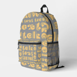 Talk Text Travel Lt Gray Bedruckter Rucksack