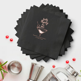 Talk Thirty To Me 30th Birthday Party Black Gold Servietten Mit Folie