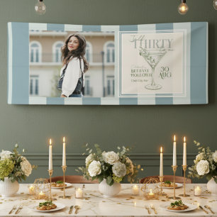 Talk Thirty To Me Martini 30. Geburtstagsfoto Banner