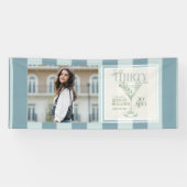 Talk Thirty To Me Martini 30th Birthday Photo Banner (Horizontal)