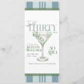 Talk Thirty To Me Martini Cocktail 30th Birthday Einladung (Vorderseite)