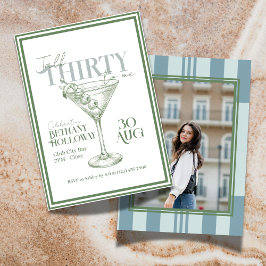 Talk Thirty To Me Martini Cocktail 30th Birthday Einladung