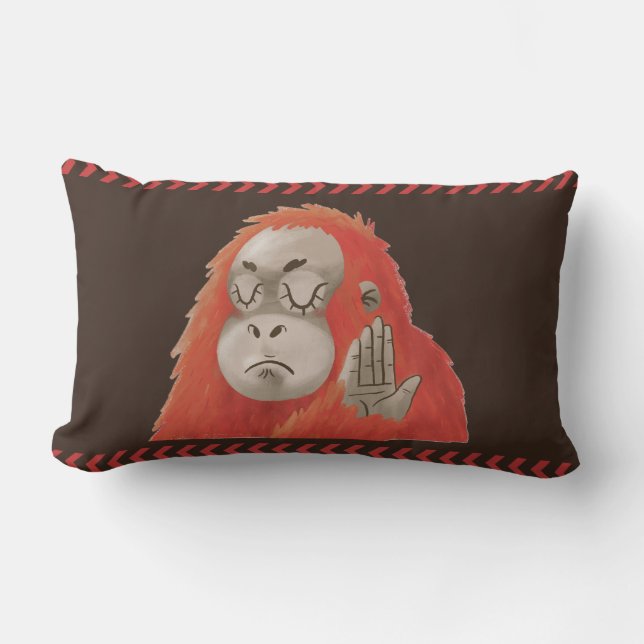 Talk to the Hand Throw Pillow Lendenkissen (Vorderseite)