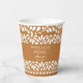 Talka-Brautparty-Monogramm Pappbecher (Vorderseite)