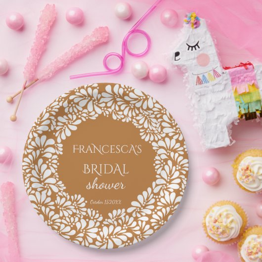 Talka-Brautparty-Monogramm Pappteller (Party)