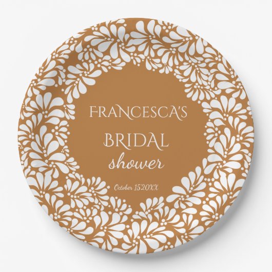 Talka-Brautparty-Monogramm Pappteller (Vorderseite)