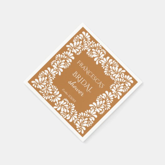 Talka-Brautparty-Monogramm Serviette (Ecke)