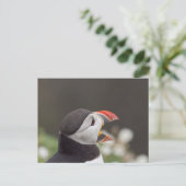 Talkative Puffin von Skomer Postkarte (Stehend Vorderseite)