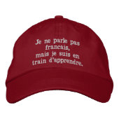 TalkCap - French Bestickte Baseballkappe (Vorderseite)
