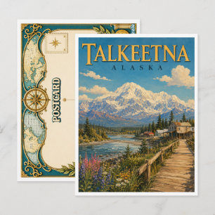 Talkeetna Alaska Denali Blick GeoSaga Postkarte