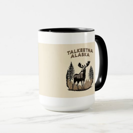 Talkeetna Alaska Moose Tasse (VorderseiteRechts)