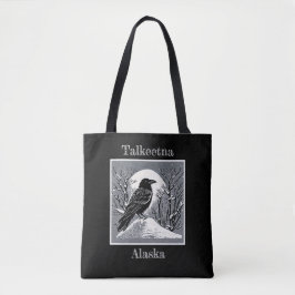 Talkeetna Alaska Raven in Snow Tasche