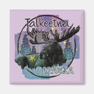 Talkeetna Alaska rustikaler Elchmagnet Magnet