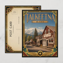 Talkeetna Alaska Vintage Art Deco Golden Age
