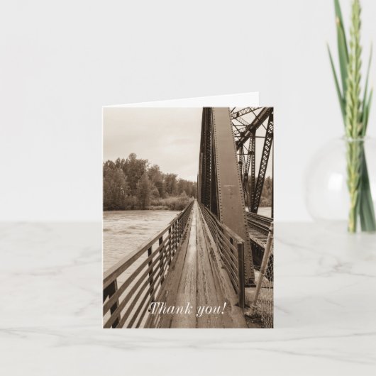 Talkeetna Eisenbahnbrücke Dankeskarte (Vorderseite)