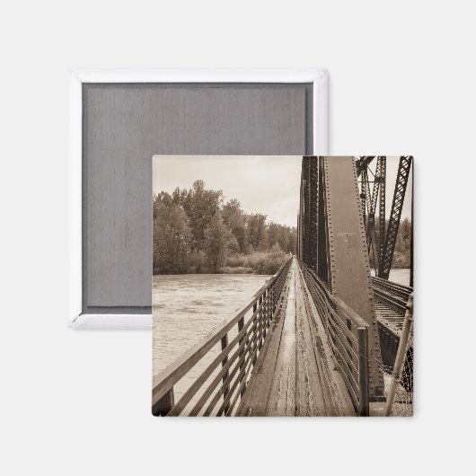 Talkeetna Eisenbahnbrücke Magnet (Vorderseite/Rückseite)