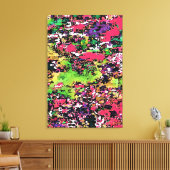 Talkfarben - überzogene Canvas / Abstrakt moderne Leinwanddruck (Insitu (Wohnzimmer))
