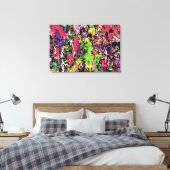 Talkfarben - überzogene Canvas / Abstrakt moderne Leinwanddruck (Insitu (Schlafzimmer))