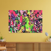 Talkfarben - überzogene Canvas / Abstrakt moderne Leinwanddruck (Insitu (Wohnzimmer))