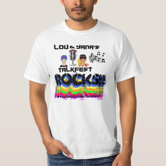 "TALKFEST-" REGENBOGEN SCHAUKELT SHIRT (Vorderseite)