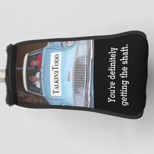 Talkin2Todd-Putter-Abdeckung Golf Headcover (Vorderseite)
