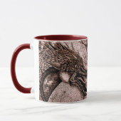 Talkin Abfall-Drache und Eulen-Kaffeetasse Tasse (Links)