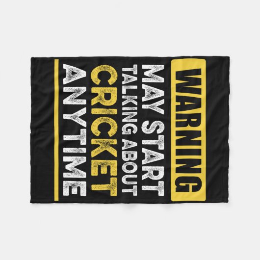Talking About Cricket Anytime Funny Cricket Player Fleecedecke (Vorderseite (Horizontal))