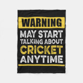 Talking About Cricket Anytime Funny Cricket Player Fleecedecke (Vorderseite)