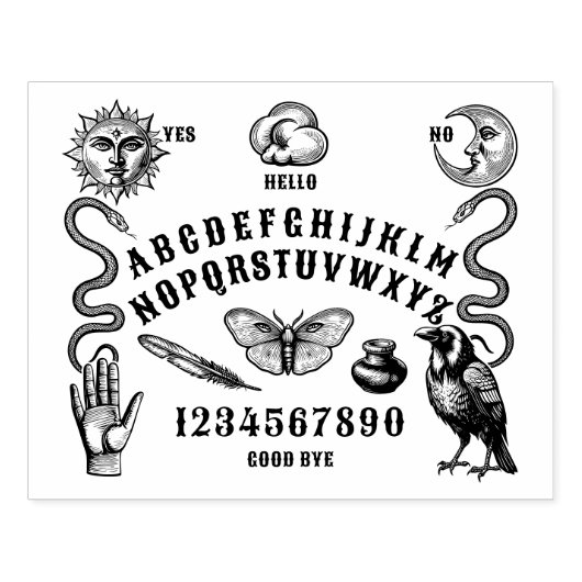 Talking Board Spirit Communication Gummistempel (Prägung)