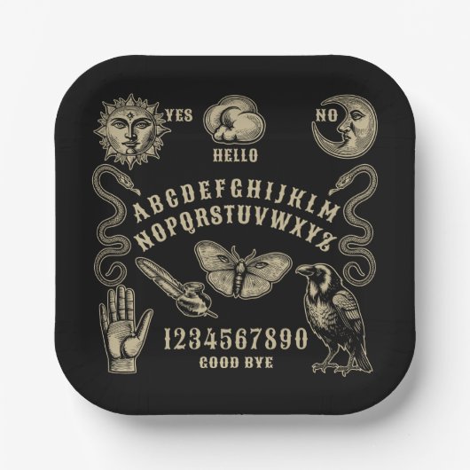 Talking Board Spirit Communication Pappteller (Vorderseite)