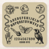 Talking Board Spirit Communication Rechteckiger Pappuntersetzer (Vorderseite)