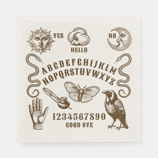 Talking Board Spirit Communication Serviette (Vorderseite)