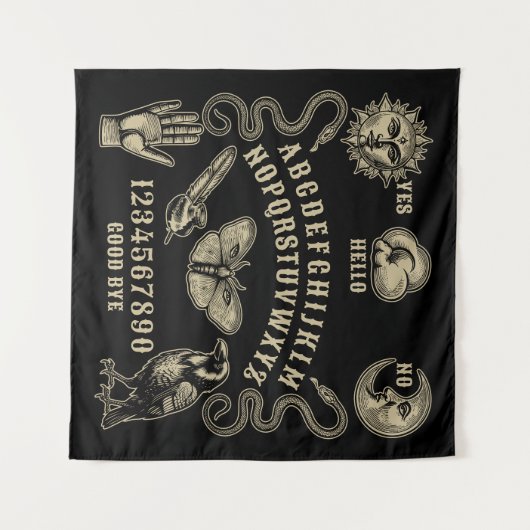 Talking Board Spirit Communication Wandteppich (Vorderseite (Horizontal))