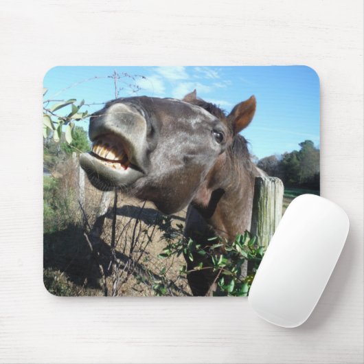 Talking Brown Horse Mousepad (Mit Mouse)