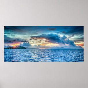 Talking Clouds Seascape Poster