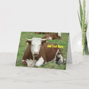Talking Cow Greeting Card Karte