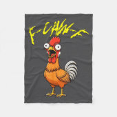 Talking Funny Chicken Fleecedecke (Vorderseite)