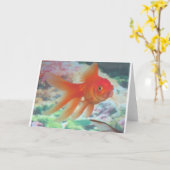 Talking Goldfish Karte (Gelbe Blume)