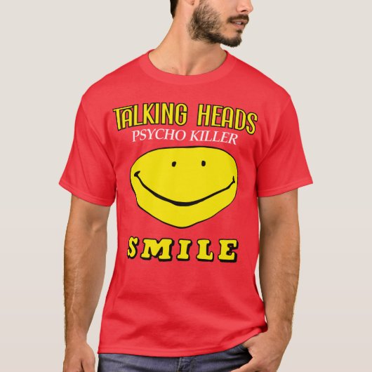 Talking Heads Psycho Killer Smiley Dark New Wave D T-Shirt (Vorderseite)