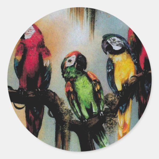Talking Parrots ~ Stickers Bird Animal Nature (Vorderseite)