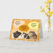 Talking Piggies Greeting Card Karte (Gelbe Blume)