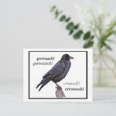 Talking Raven Greeting Postkarte (Stehend Vorderseite)