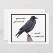 Talking Raven Greeting Postkarte (Vorne/Hinten)
