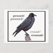 Talking Raven Greeting Postkarte (Vorderseite)