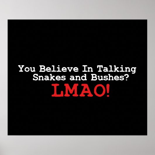 Talking Schlangen und Bushes Poster (Vorne)