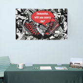 Talking Schuhe 1 + Ihr eigener Hintergrund & Text Banner (Messeveranstaltung)