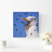 Talking Seagull Quadratische Wanduhr (Zuhause)