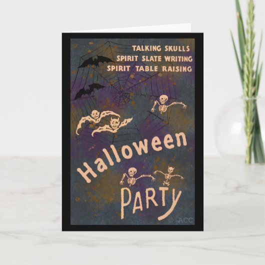 Talking Skulls Spirit Writing Halloween-Party Karte (Vorderseite)